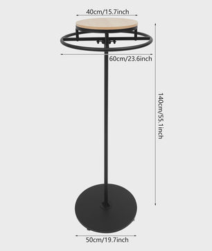 Draaibaar Kledingrek Staand - Rond Metalen Displayrek voor Winkels & Slaapkamer