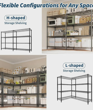 Robuuste Metalen Stellingkast 4/5 Laags - Verstelbaar, Zwaar Belastbaar