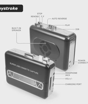 Draagbare Cassette Speler met Ingebouwde Speaker: Converteer Cassettes naar MP3