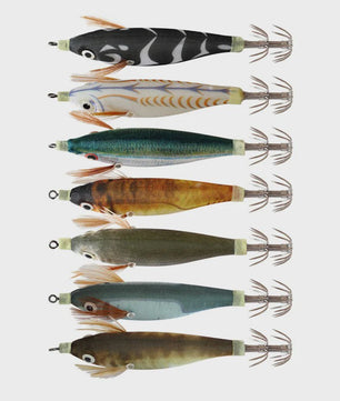 2x Luminous Squid Jigs - Kunst aas voor vis, 10cm, 9g, Kunst Octopus/Garnalen/Inktvis, Hard Bait