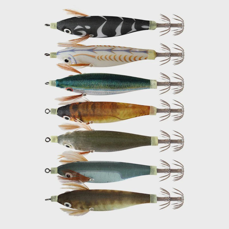 2x Luminous Squid Jigs - Kunst aas voor vis, 10cm, 9g, Kunst Octopus/Garnalen/Inktvis, Hard Bait