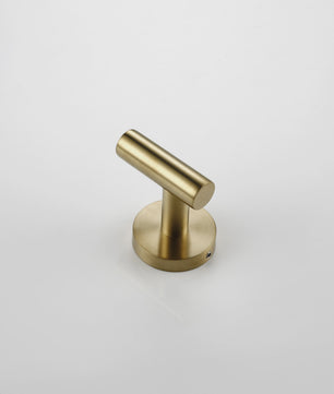 Luxe Badkamer Accessoires Set - Handdoekhouder, Toiletrolhouder & Kapstokhaak - Geborsteld Goud/Zwart