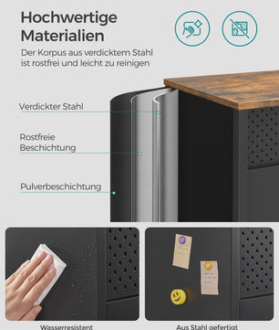 Industriële Sideboard met Dubbele Deuren en Verstelbare Plank - Stijlvol Keukenkast