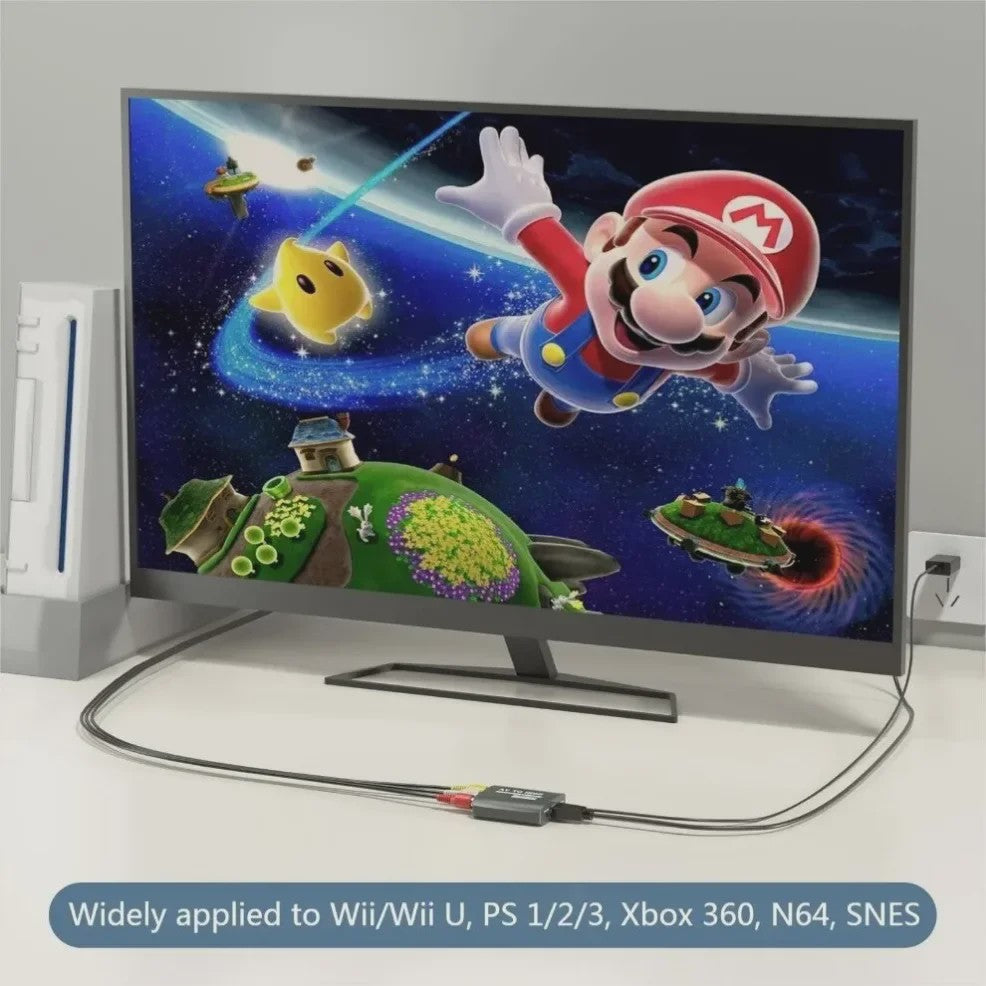 AV naar HDMI Converter 1080P - RCA Composite Adapter met USB Voeding voor Oude Consoles en Apparaten
