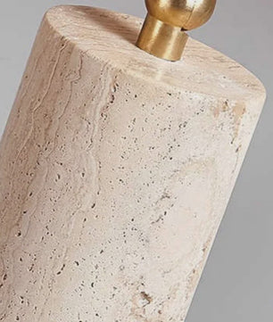 Japanse Wabi-Sabi Plafondlamp: Gele Travertin Spot met 3 Lampen