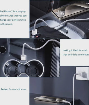 60W PD USB-C naar USB-C Snellader Kabel - Duurzaam & Snel Laden