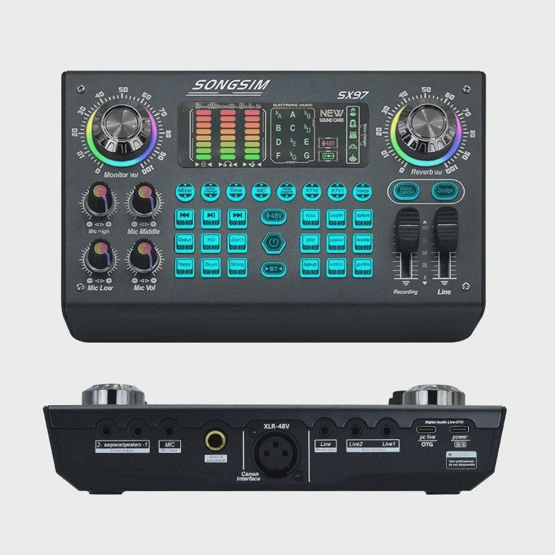 Professionele Mixer Soundcard voor Live Streaming en E-commerce