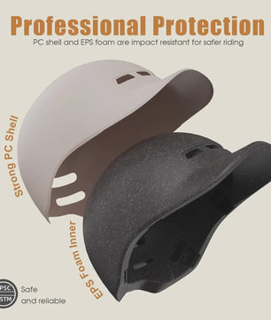 Fietshelm Baseball Cap Stijl - Lichtgewicht & Verstelbaar voor Fietsen, Scooter & Motor (CPSC Gecertificeerd)
