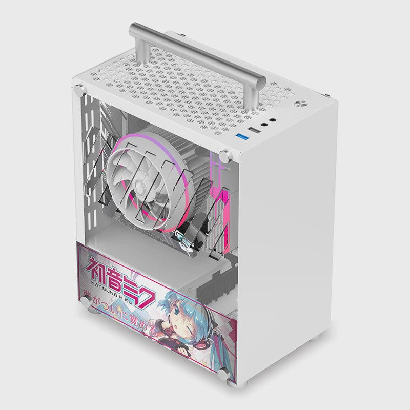 METALFISH T40 Mini ITX PC Behuizing - 7L Compact, Draagbaar met Acryl of Mesh Paneel