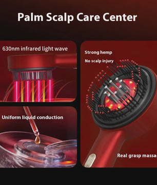 Elektrische Massage Kam met Rode Lichttherapie voor Haargroei en Scalp Verzorging