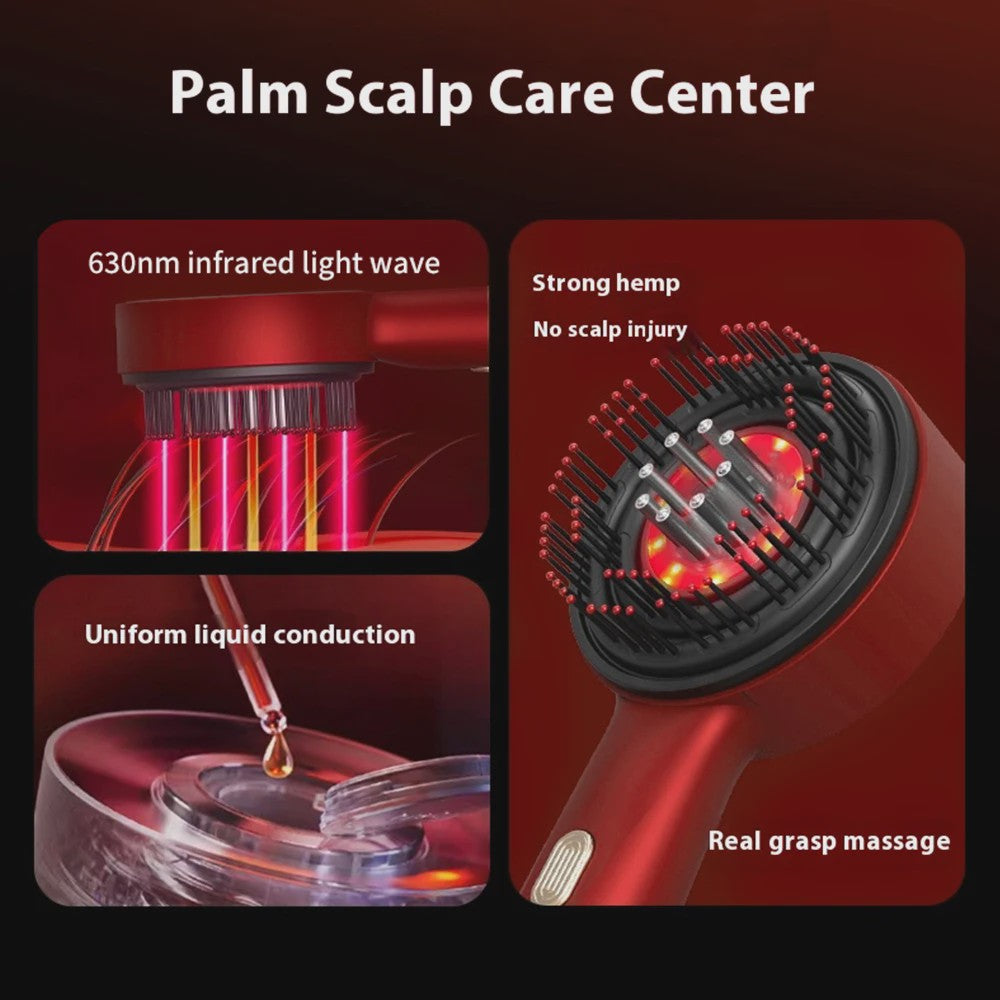 Elektrische Massage Kam met Rode Lichttherapie voor Haargroei en Scalp Verzorging