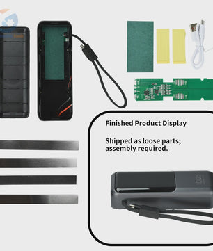 DIY Powerbank Kit: 100W PD Fast Charging Behuizing voor 4x 21700 Batterijen