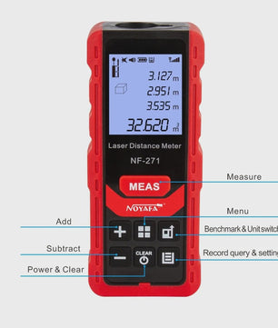 Noyafa NF-271 Laser Afstandsmeter - Precisie tot 80m