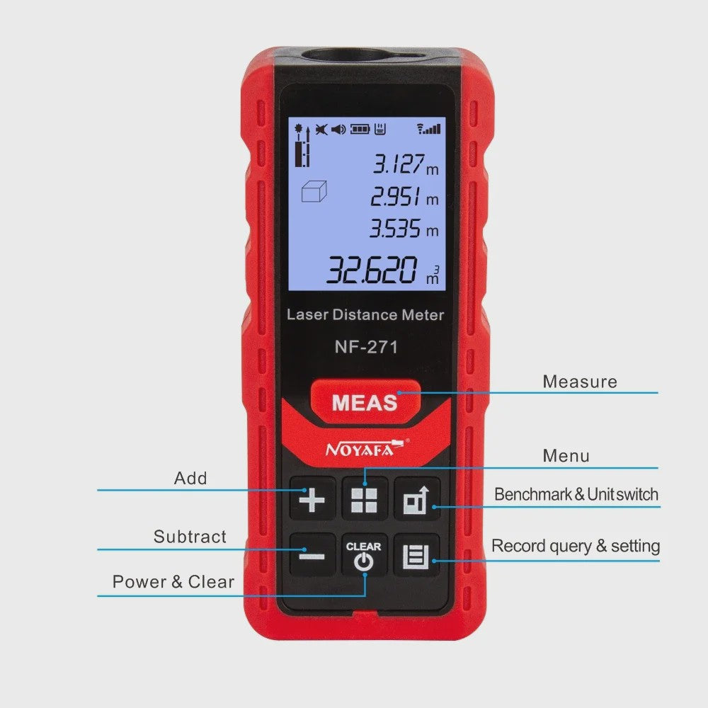 Noyafa NF-271 Laser Afstandsmeter - Precisie tot 80m