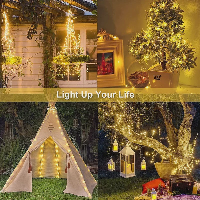 Solar LED Slinger Verlichting - Waterdicht & Sfeervol voor Tuin, Kerst & Feesten