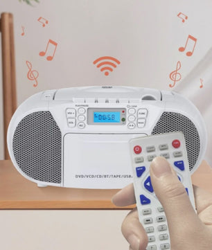 Multifunctionele DVD Speler met Bluetooth, Cassette, USB, Radio en Opnamefunctie