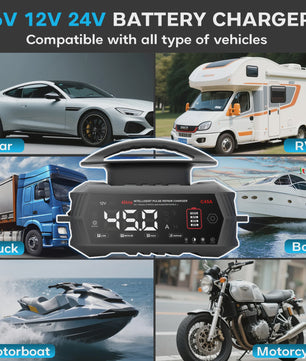 Intelligente Acculader 6V/12V/24V - 45A Slimme Batterij Herstel Lader voor Auto, Motor, Lifepo4, AGM, Gel