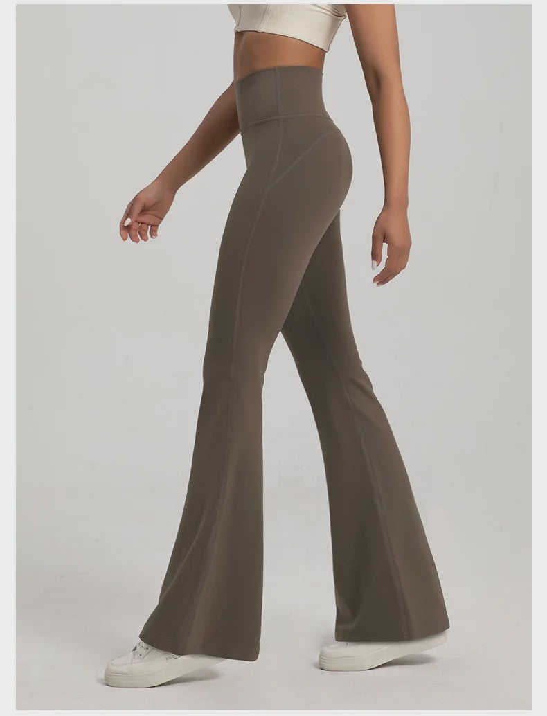 Naked Hoge Taille Bell Bottom Broek - Taille Corrigerend & Heupliftend voor Yoga & Fitness