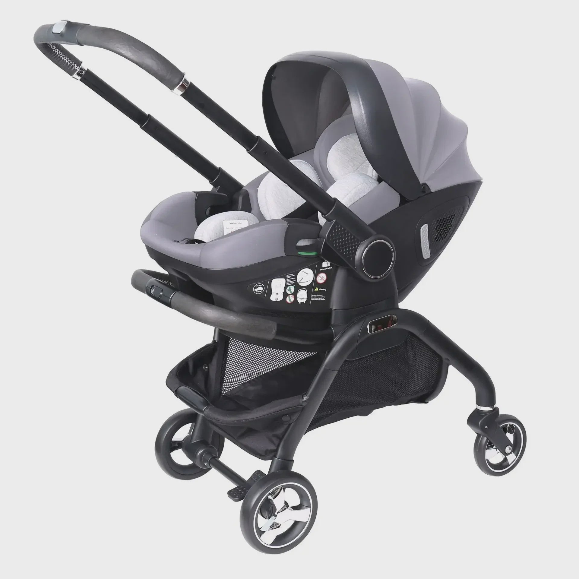 4-in-1 Baby Kinderwagen & Autostoel: Lichtgewicht, Multifunctioneel en Wendbaar