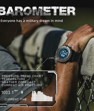 NORTH EDGE APACHE-46 Outdoor Heren Horloge - Altimeter, Barometer, Kompas, 50M Waterdicht