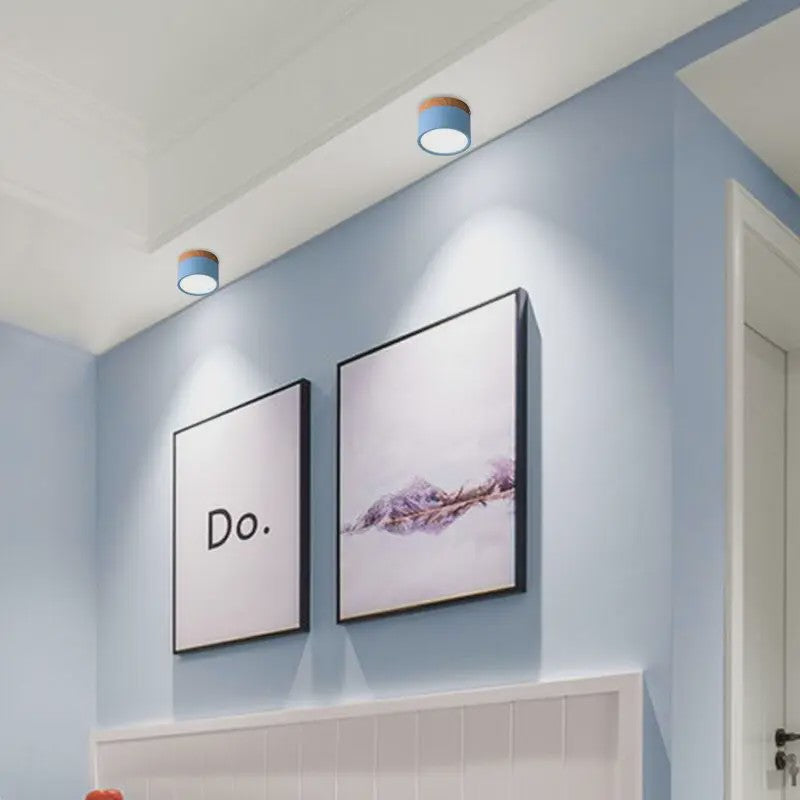 Nordic Hout LED Plafondspot - Dimbare Modern Design Verlichting