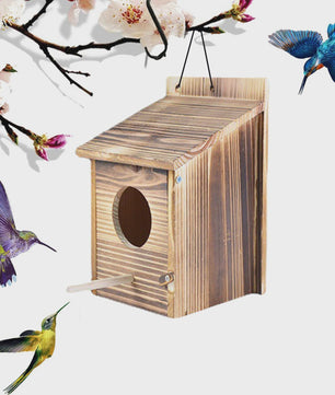 Houten Vogelhuisje Buiten - Weerbestendig Nestkastje voor Vogels & Papegaaien