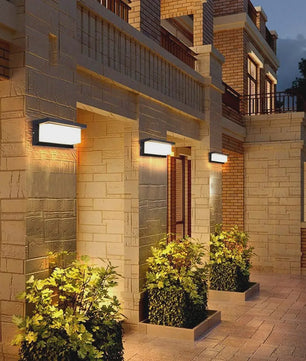 Set van 2 Waterdichte LED Buitenmuurverlichting met Bewegingssensor - IP66 - Tuin, Terras & Balkon