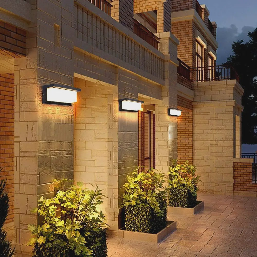 Set van 2 Waterdichte LED Buitenmuurverlichting met Bewegingssensor - IP66 - Tuin, Terras & Balkon