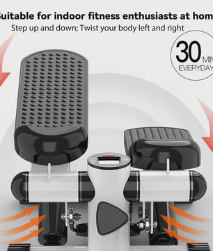 Mini Stepper met Weerstandsbanden - Compacte Full Body Workout Machine voor Thuis