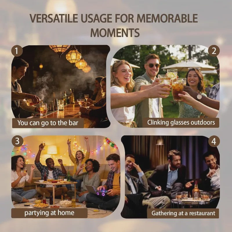 Draaibaar Kristallen Whiskey Glas - 280ml Premium Tumbler voor Cocktails & Feesten