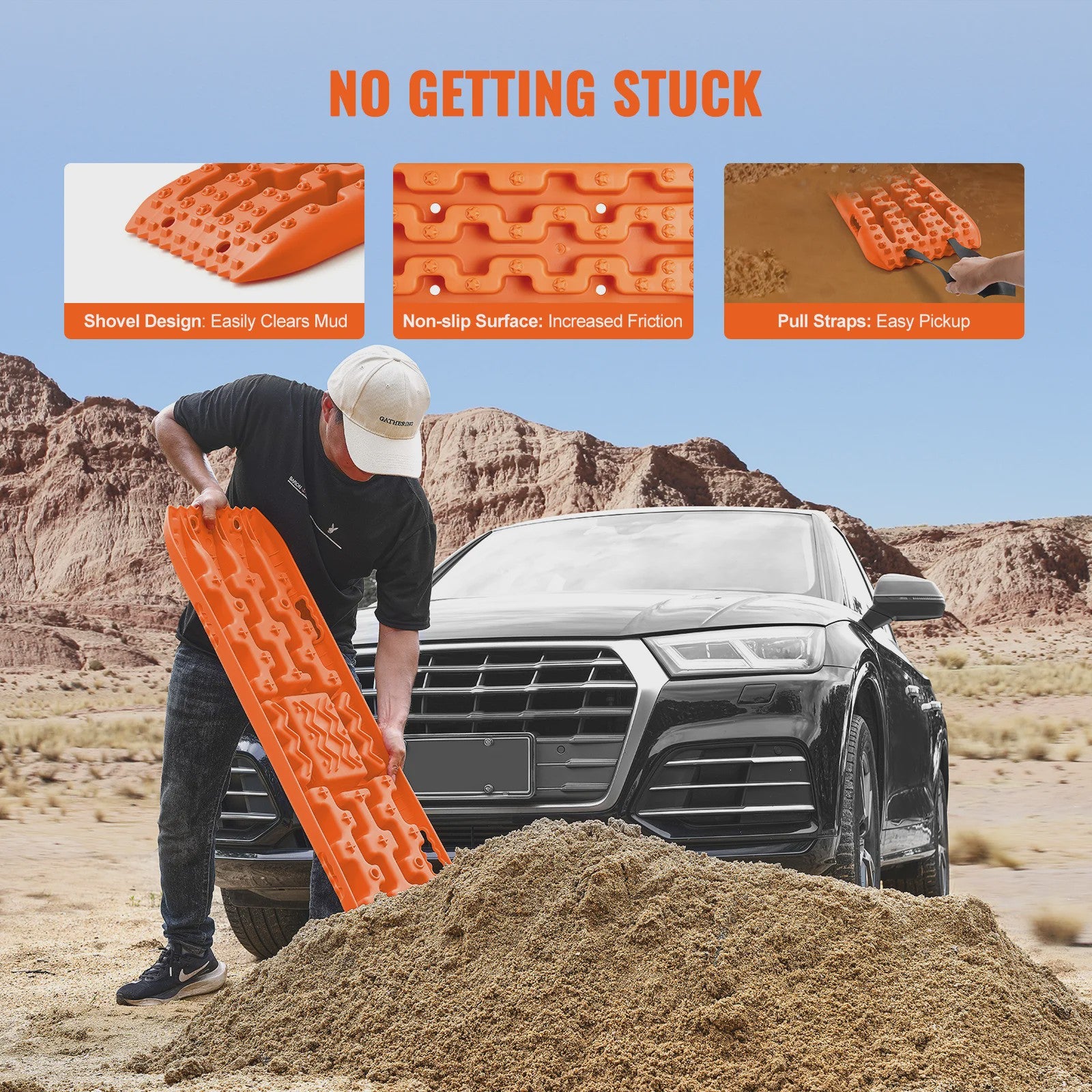 10 Ton Traction Boards (2 stuks) - Off-road Banden Herstelmatten voor SUV, Jeep, Camper