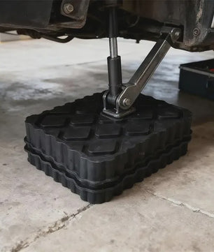 4x Zwarte Rubberen Krikpads 120x80x20mm - Anti-Slip Ondersteuning voor Autokrikken