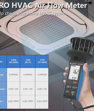 HP-5000G Digitale Anemometer: Compact, Waterdicht, Oplaadbaar met Touchscreen & Backlight