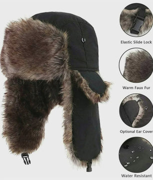 Warme Ushanka Wintermuts voor Heren met Oorflappen - Russische Trapper Stijl