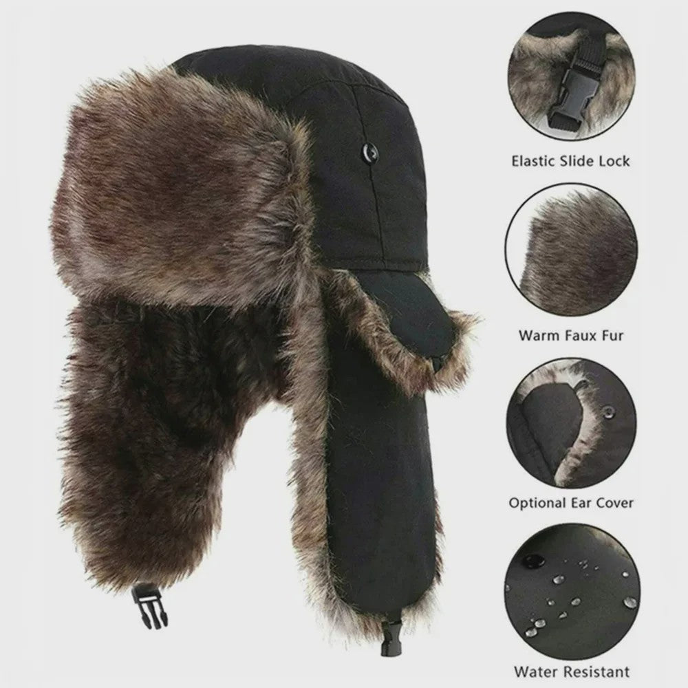 Warme Ushanka Wintermuts voor Heren met Oorflappen - Russische Trapper Stijl