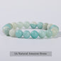Natuurstenen Armband Dames - Elastisch, Blauw, Yoga & Healing Sieraden