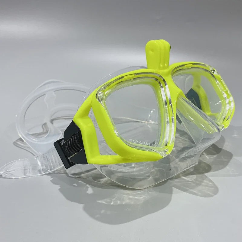 Professionele Duikset: Duikbril met GoPro Mount & All-Dry Snorkel voor Scuba Diving