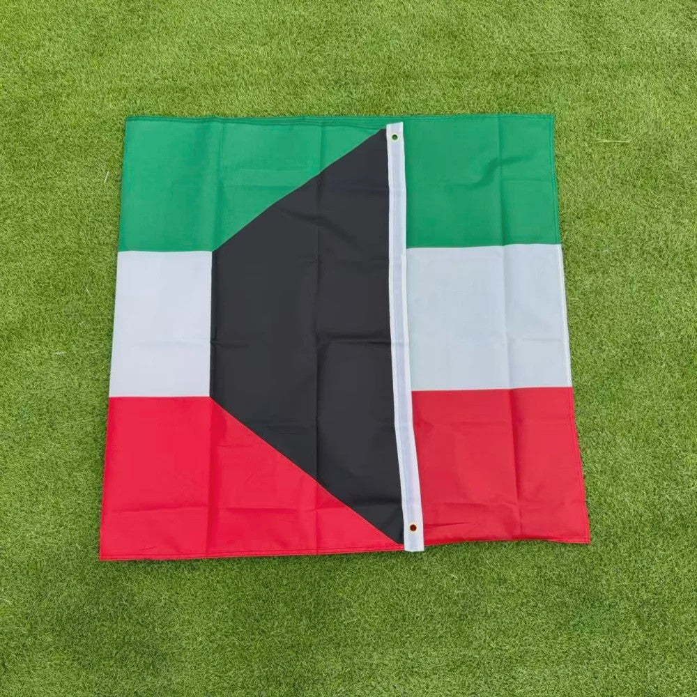Kuwait Vlag 150x90cm - Duurzaam Polyester, Binnen & Buiten