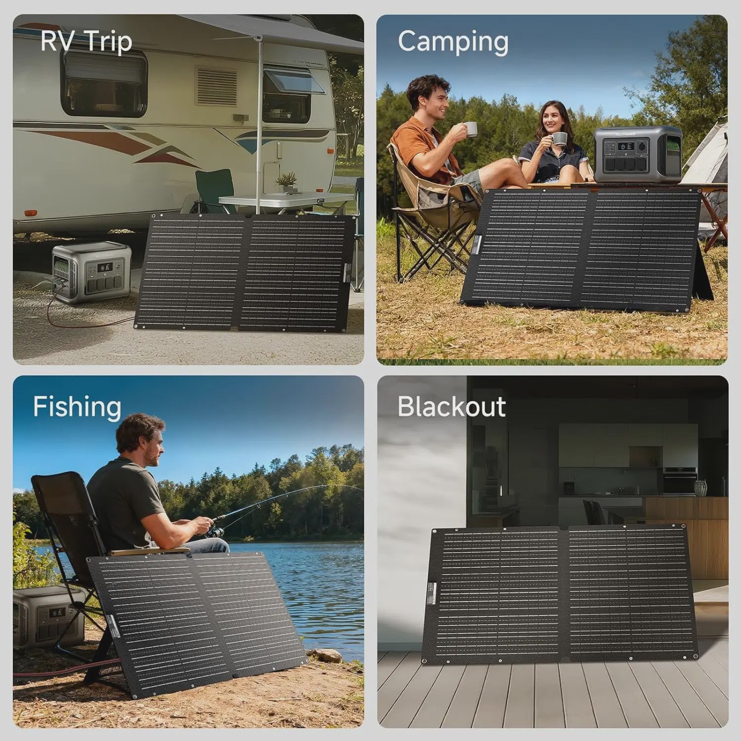 ALLPOWERS SE100 100W Draagbaar Opvouwbaar Zonnepaneel - Monokristallijn, IP67, voor Camping & Noodstroom