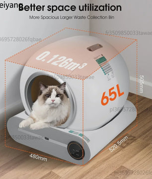 65L Slimme Zelfreinigende Kattenbak - Automatisch, App Gestuurd & Geurloos