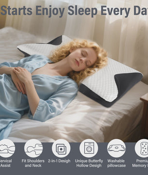 Ergonomisch Neksteun Kussen van Traagschuim - Orthopedisch Ontwerp voor Diepe Slaap