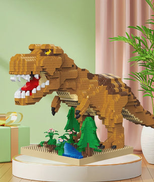 Dinosaurus Bouwstenen Speelgoed - Stegosaurus & T-Rex Micro Mini Blokken