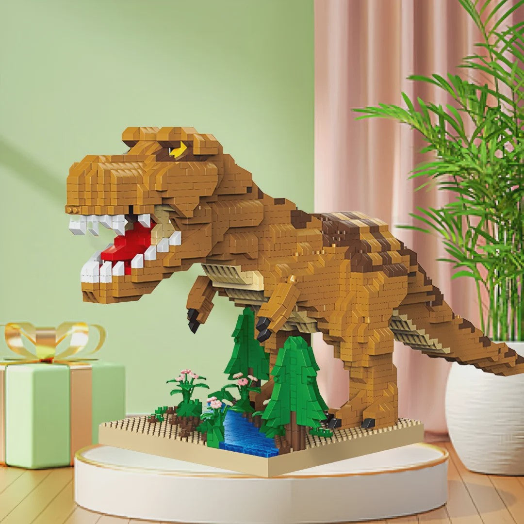 Dinosaurus Bouwstenen Speelgoed - Stegosaurus & T-Rex Micro Mini Blokken