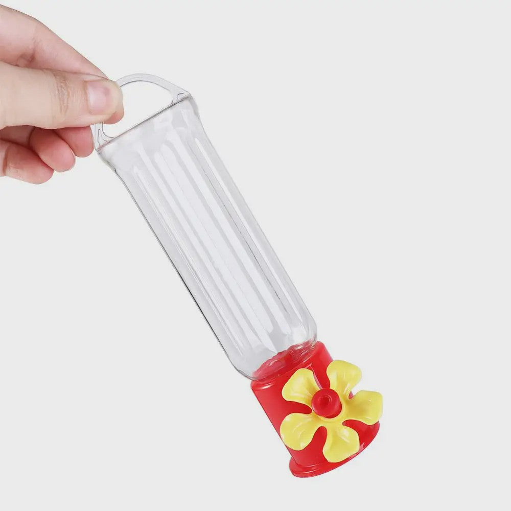 Draagbare Vogel Drinkfles met Ophangdraad - Transparant Plastic Voederbakje voor Tuinvogels