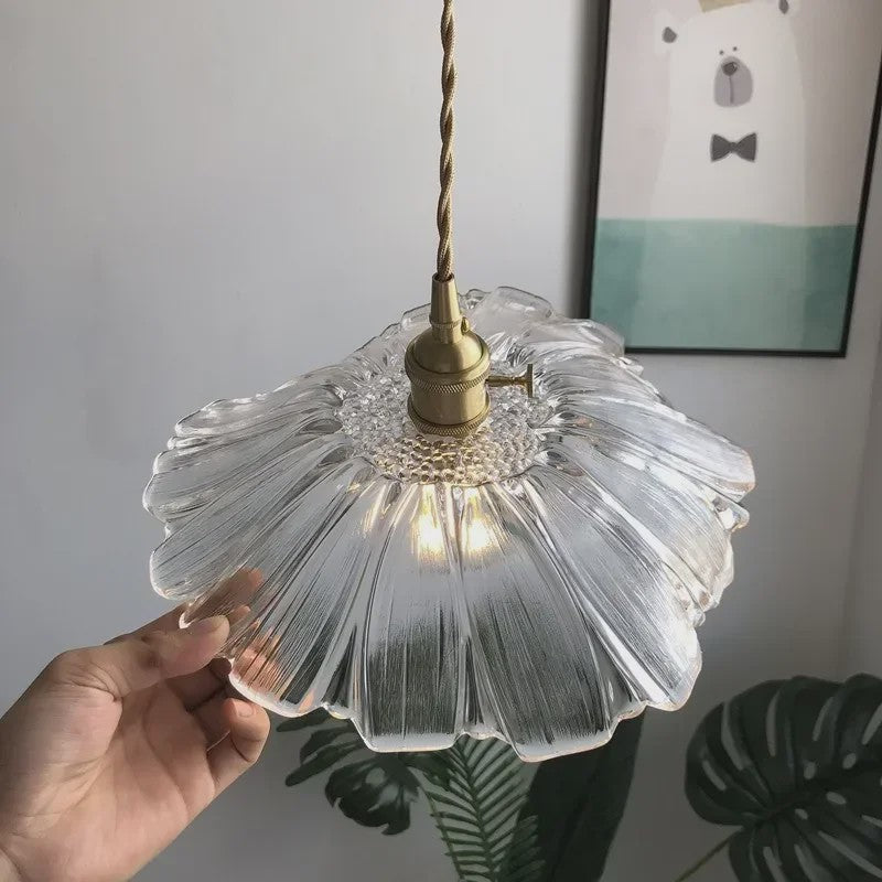 Moderne Glas Glasmozaïek Bloem Hanglamp - Sfeervolle Verlichting voor Woonkamer & Slaapkamer