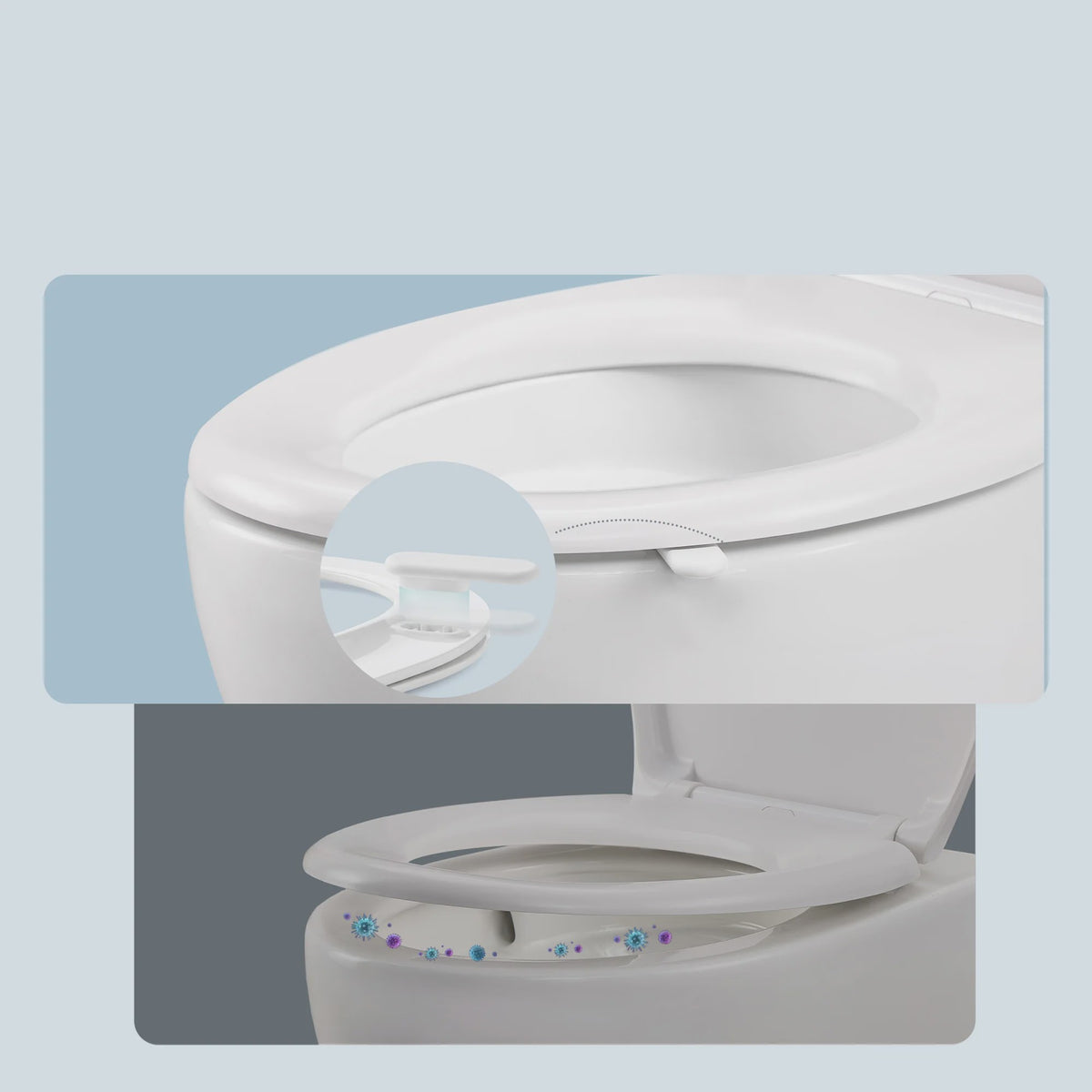 Songmics Toiletbril Urea-Duroplast met Soft Close en Antibacteriële Eigenschappen