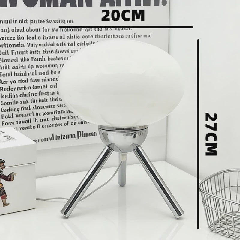 Retro Glazen Mushroom Tafellamp - Nordic Stijl, Sfeervolle Verlichting voor Slaapkamer & Nachtkastje