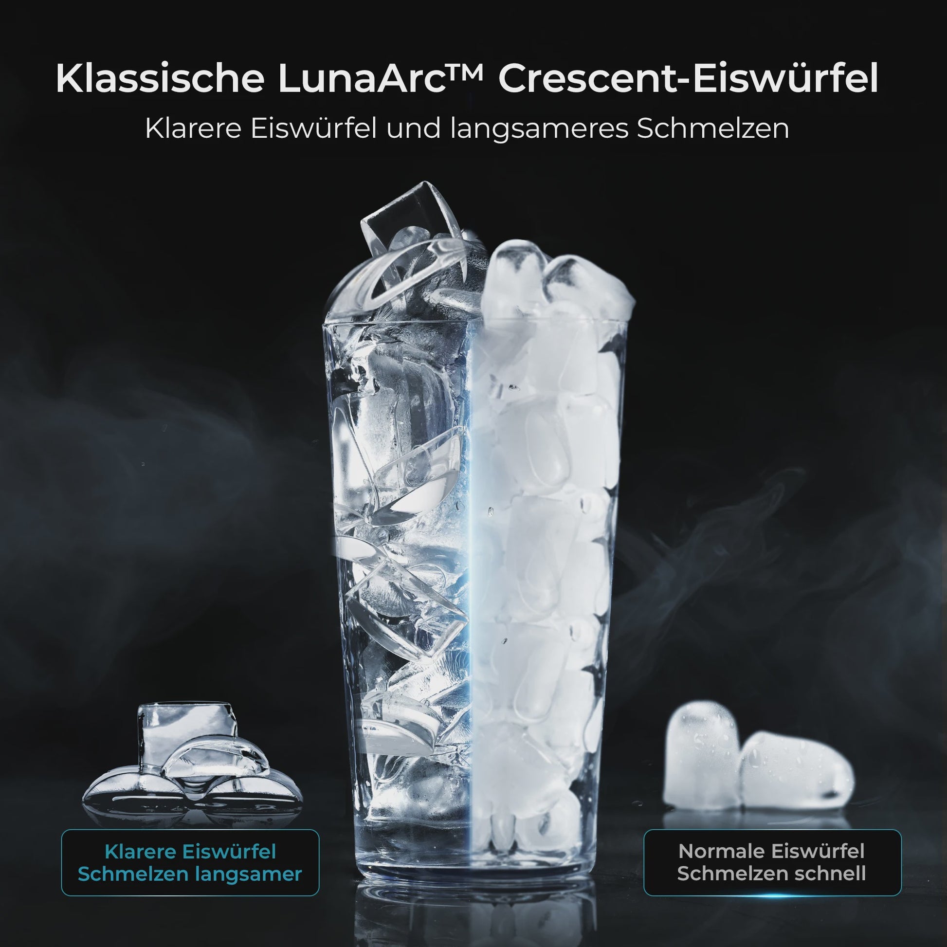 Automatische IJsmachine aanrecht - Crescent Vormige IJsblokjes - Snel & Efficiënt