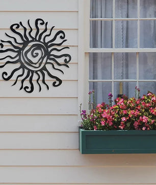 Wacky Zon Metalen Wanddecoratie - 28cm - Roestvrij - Binnen & Buiten