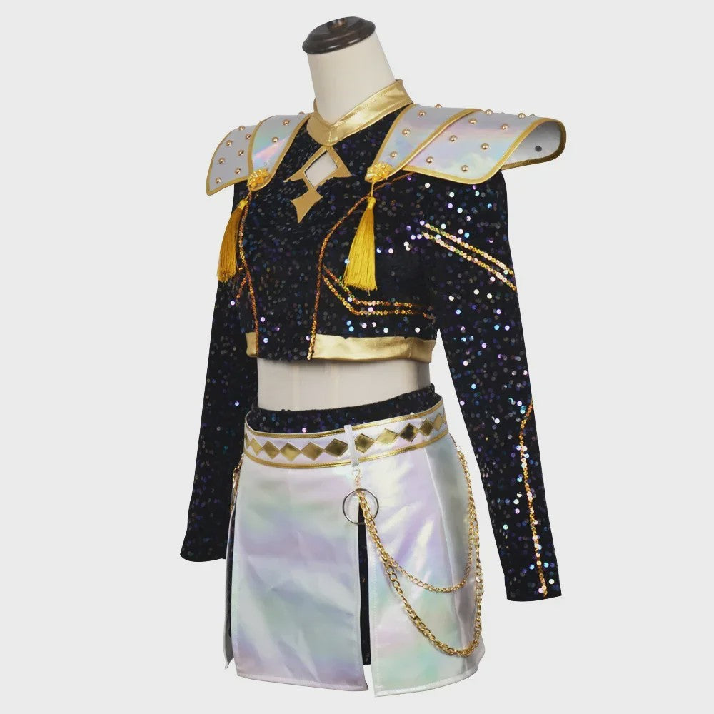 Glitter Cosplay Kostuum Set voor Dames - Feest, Carnavalsoutfit & Rollenspel